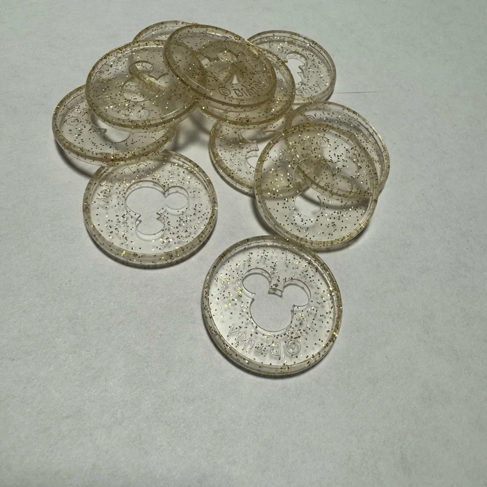 Clear Glitter Mickey Mouse happy planner discs